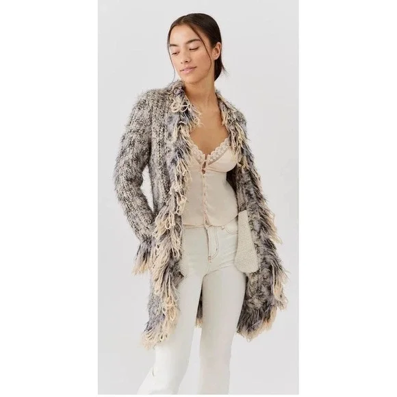 Urban outfitters Willow Fringe Cardigan Medium NWOT - Picture 1 of 13